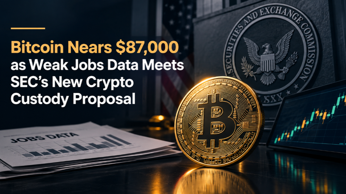 Bitcoin Nears $87,000 as Weak Jobs Data Meets SEC's New Crypto Custody Proposal
