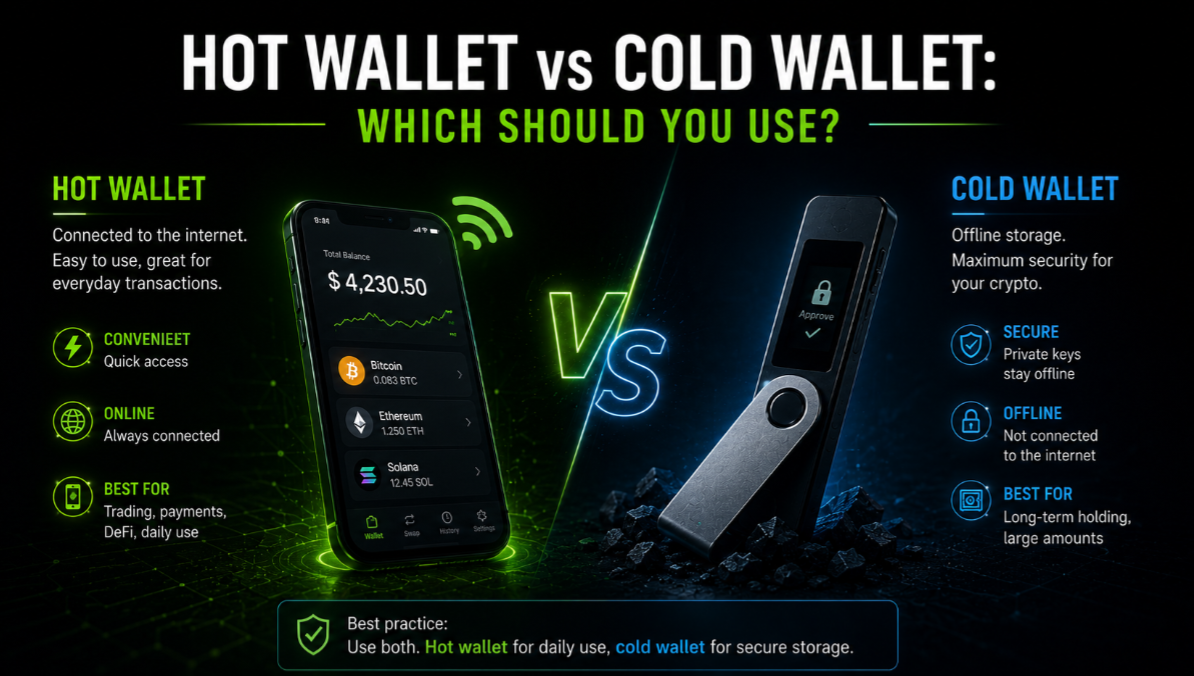 Hot wallet vs cold wallet: which should you use?