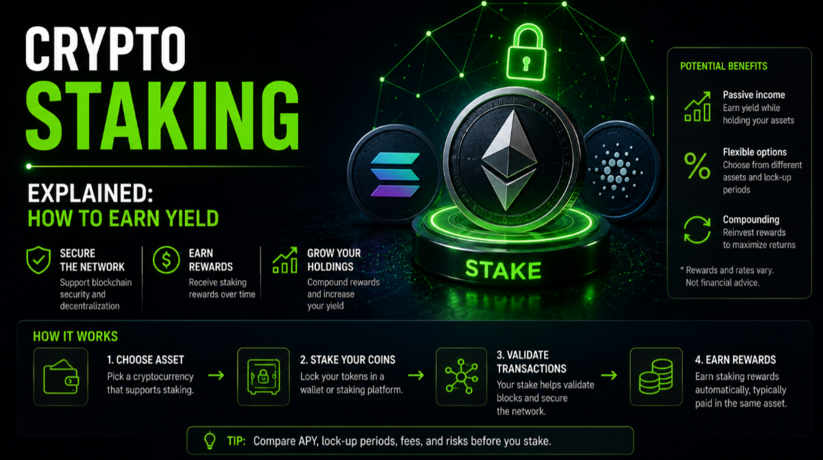 Crypto staking explained: how to earn yield